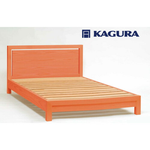 【ふるさと納税】家具蔵 KAGURA ベッドフレームダンハイヘッド ダブル チェリー材 家具 寝具 寝室 木材 無垢材 職人 手作業 天然木 高級木材 無添加 安全 ジャパニーズモダン 高級家具 熟練 無着色 おしゃれ 天然木無垢材 温もり シンプル 【（株）アイダ】 【ho1210】