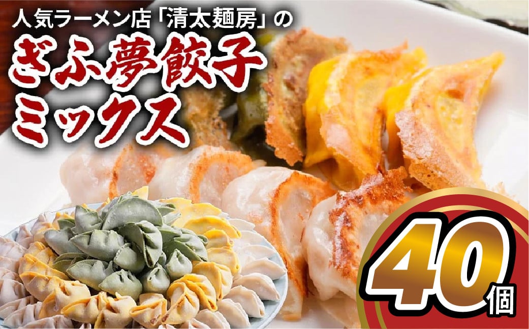 
人気餃子3種を詰め合わせ！ぎふ夢餃子ミックス 40個」 冷凍餃子 食べ比べ メガ盛り 業務用 ぎょうざ ギョウザ 冷凍 グルメ お取り寄せ グルメ 冷凍食品 国産素材 ジューシー もちもち [mt1581] 8000円
