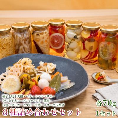 ふるさと納税 神河町 【フレンチシェフの手作り柚子ピクルス】8種詰め合わせセット 各70g 1セット
