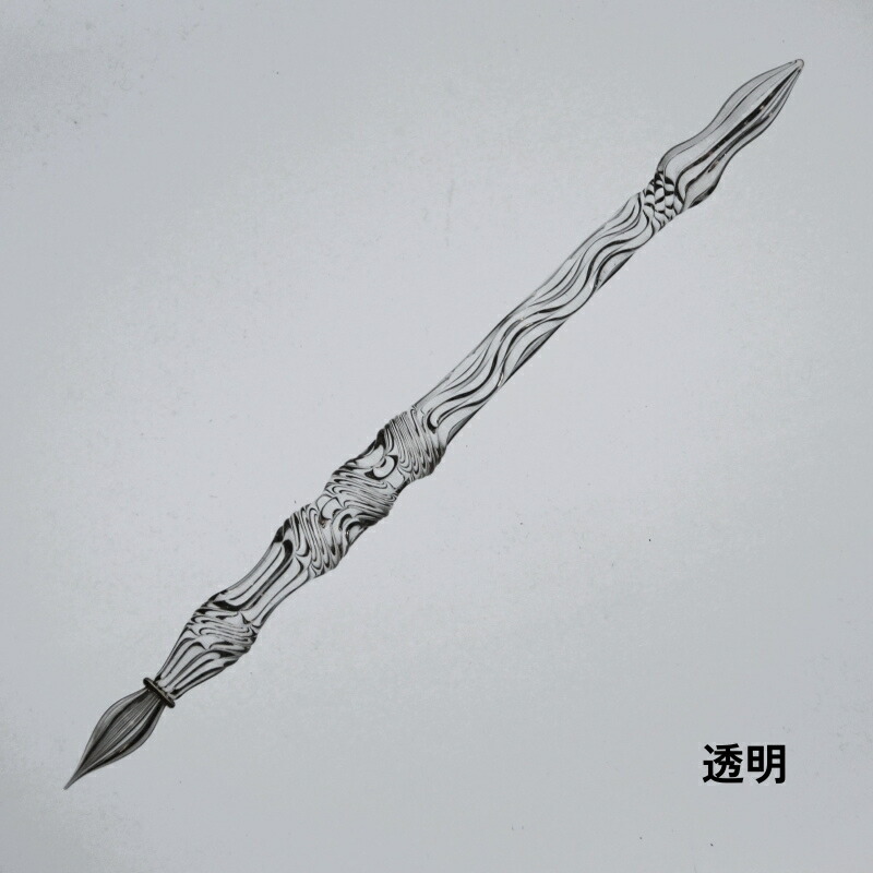 【ガラスペン】カネモオリジナル 軸径12mm (カラー：透明)