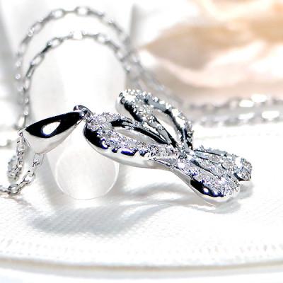 ふるさと納税 韮崎市 ネックレス プラチナ PT900 ダイヤモンド 0.2ct 蝶 リボンモチーフ【f087-pt】 |  | 03