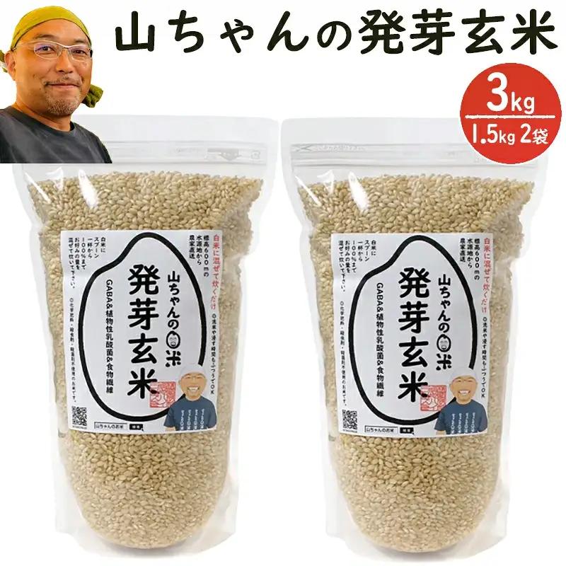 農家直送『山ちゃんの発芽玄米』1500g ×２袋