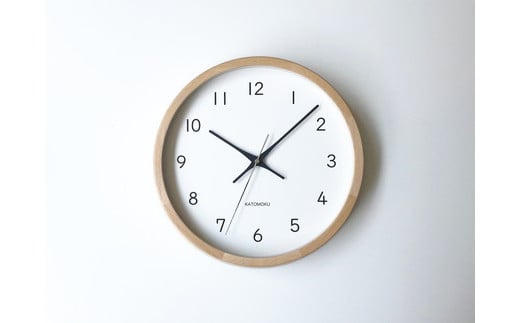 KATOMOKU　muku clock 13 ナチュラル 電波時計 連続秒針 インテリア 寝具 収納 置き時計 掛け時計 掛け時計 20000円 カトモク 加藤木工【B-40】