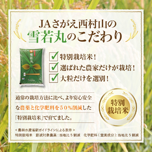 【令和6年産米】2025年2月中旬発送 雪若丸5kg 山形県産 【JAさがえ西村山】