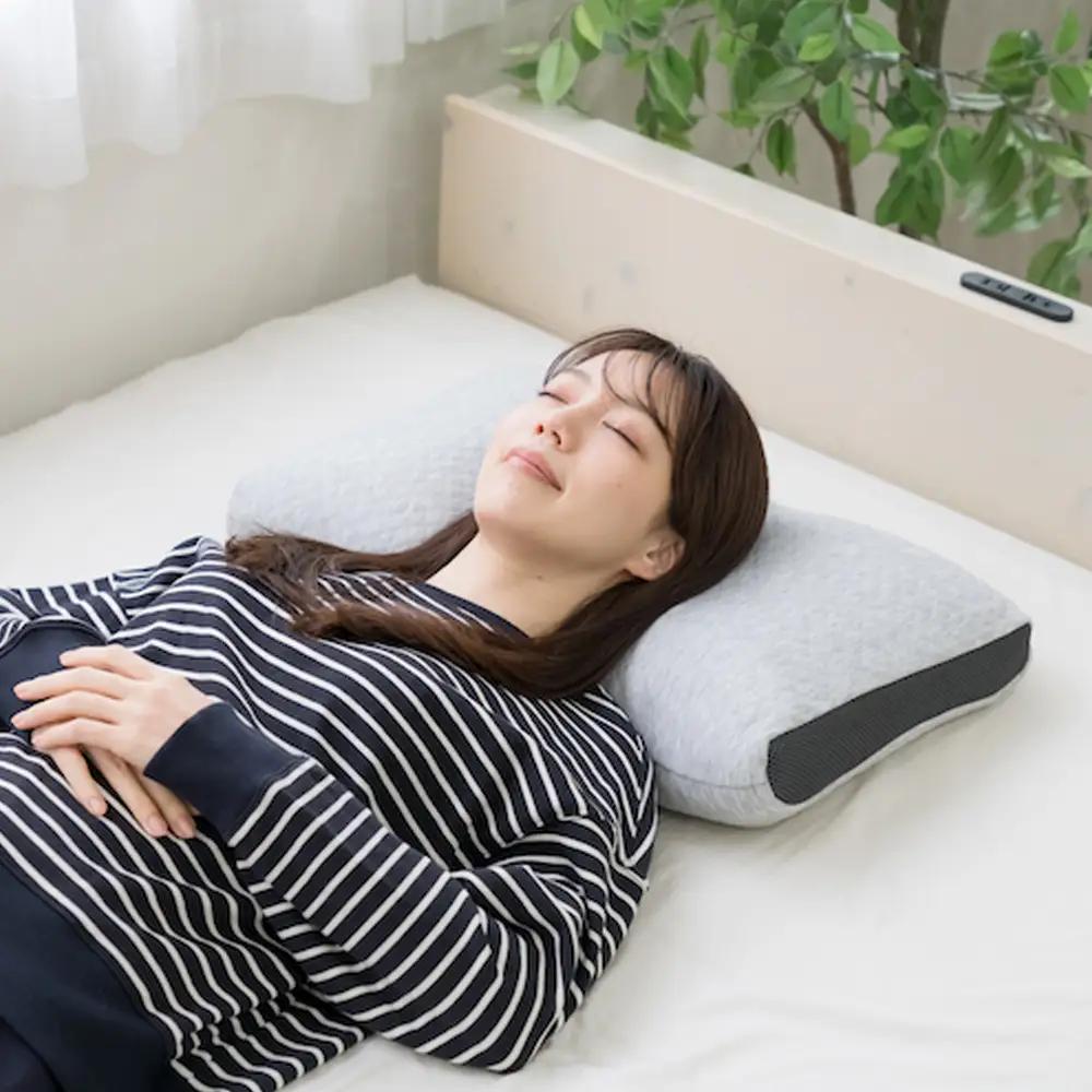 高さを3段階で簡単に変えられるので、自分ならではのベストポジションが得られる！セルフフィッティング枕「3段階に高さ調整できる 寝返りしやすい首もとフィットそば殻まくら」【快眠、枕、睡眠、そば、寝心地、