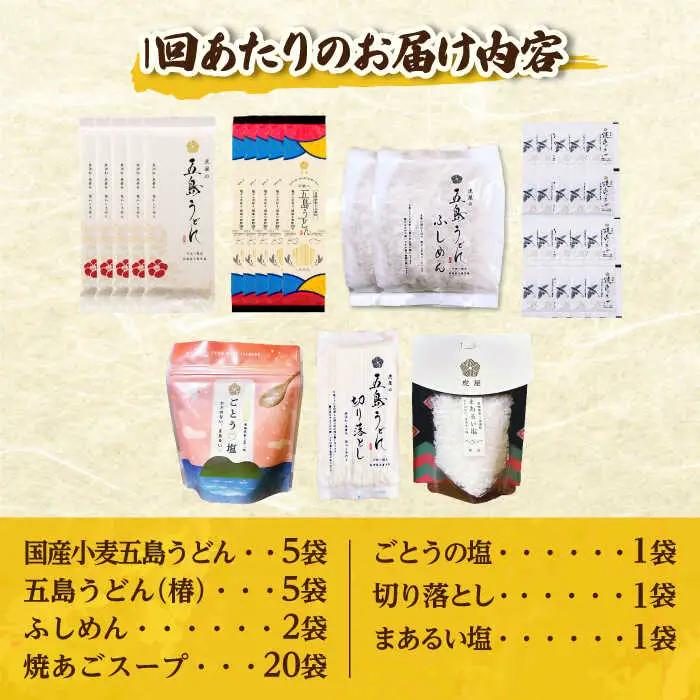 【全6回定期便】五島列島詰め合わせ[RBA033] 五島うどん うどん 詰め合わせ 定期便 五島うどん うどん 詰め合わせ 定期便九州 長崎