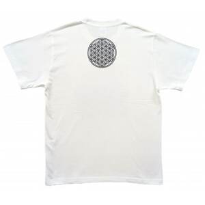 Tシャツ フラワー・オブ・ライフ 麻炭 白 (半袖 160サイズ)【1619660】