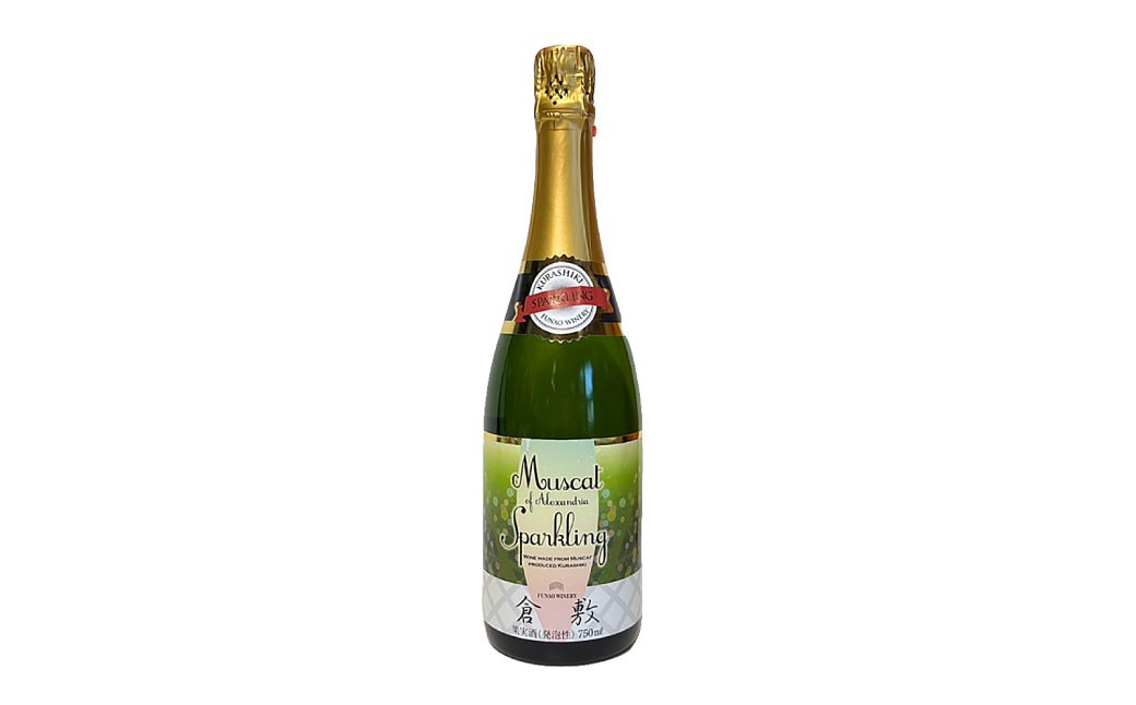 
                  ふなおワイナリー マスカット・オブ・アレキサンドリア （スパークリングワイン） 750ml×1本【ワイン スパークリング   お酒 酒 さけ セット商品 岡山県 倉敷市 人気 おすすめ】
                