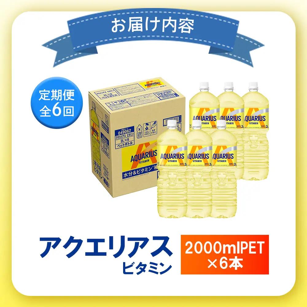 【定期便：全6回】アクエリアス ビタミン 2LPET×6本【38009001】