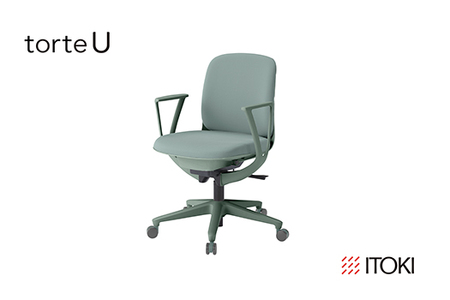 オフィスチェア イトーキ トルテＵ 【グレイッシュグリーン】 【EI152W1】 オフィス チェア 日本製
