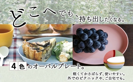 Nogakel オーバル プレート 4色 セット テーブルウェア 食器 お皿 トレー 食卓 ピクニック 日用品 雑貨 かわいい おしゃれ スタッキング 食洗器対応 紙 樹脂 ECO エコ バイオマス 