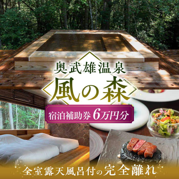 【ふるさと納税】奥武雄温泉 風の森　宿泊補助券 6万円分（本人利用限定） /奥武雄温泉 風の森[UEC003]