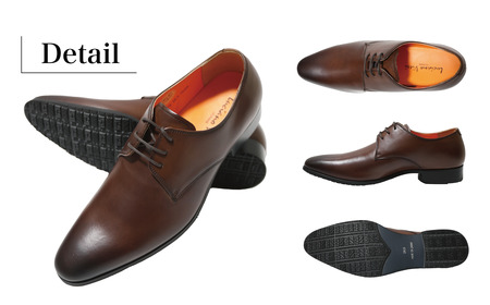 ビジネスシューズ トレンドを意識 プレーントゥ LV1070 ブラウン 27.0cm diritto コージ製靴 紳士靴 メンズシューズ メンズ 本革 通勤 革 おしゃれ スーツ ビジネス カジュアル
