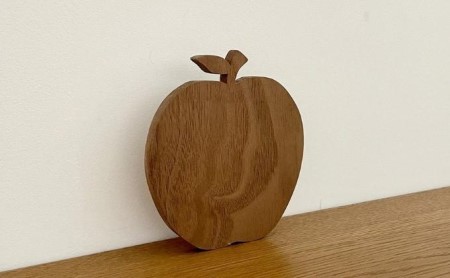 アップル コースター 雑貨 キッチン用品 ウォールナット 木製 かわいい りんごの形 りんご フルーツの形 フルーツ コップ敷き ウッドコースター 