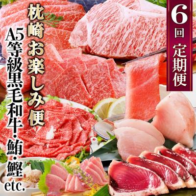 ふるさと納税 枕崎市 定期便(6回)枕崎お楽しみ便(A5等級黒毛和牛・まぐろ・かつおetc) GG-0046