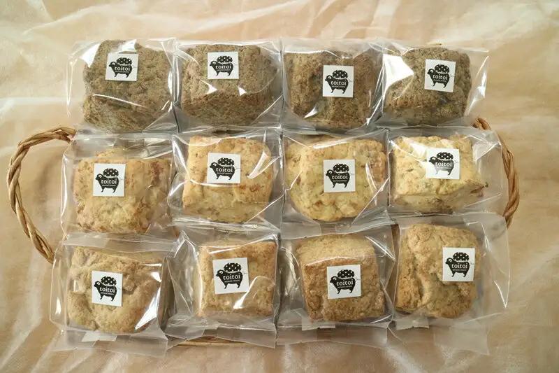 国産や安心安全な食材を大切にしたこだわりの人気ヴィーガンスコーン詰め合わせ １２個セット 個包装 プラントベース マクロビ エシカルスイーツ【 ヴィーガンスコーン 北海道産小麦 北海道産てんさい糖 神