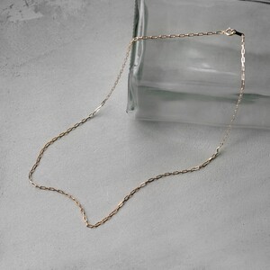 【K18イエローゴールド 長小豆チェーンネックレス 43cm】大人気デザインチェーン / KG01001N