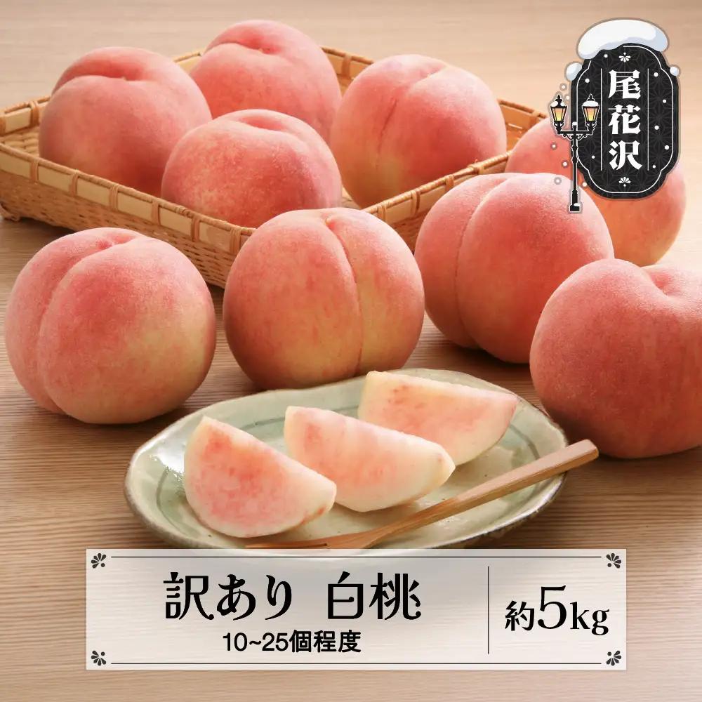 先行予約 訳あり 山形県産白桃 無印品 約5kg (10-20個程度)  令和8年産 sb-mohtw5-b