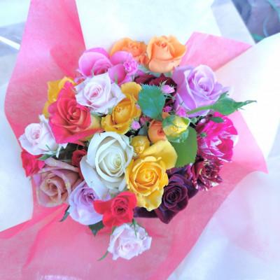 ふるさと納税 杵築市 『天使のバラ』薔薇だけの自立型花束(色MIX)Sサイズ |  | 02