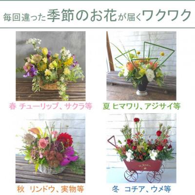 ふるさと納税 北上市 【毎月定期便】フラワーアレンジメント プレミアム　全3回 |  | 01