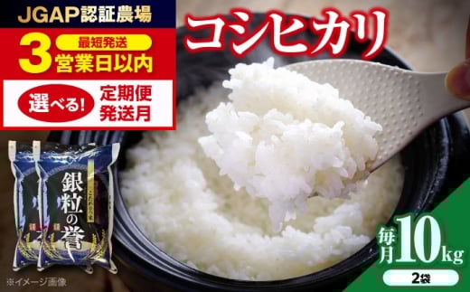【全6回定期便】 【令和7年産米】 米 こしひかり 10kg コシヒカリ 米 5キロ ５キロ ５ｋｇ 小分け お米 こめ おこめ コメ 白米 国産 令和7年 ごはん ご飯 精米 精白米 お歳暮 定期便 産地直送 送料無料 精米 食卓 主食 食事 料理 自炊 お弁当 おむすび 朝食 粘り おいしい 美味しい 定期便 産地直送 三次市/アグリ君田 [APDC008]