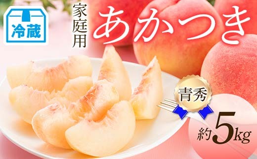 2026年先行予約 <冷蔵配送> 家庭用 福島県産 あかつき 約5kg 青秀 不揃い 透過式光センサー選別 数量限定 期間限定 桃 もも モモ 果物 くだもの フルーツ F21C-460