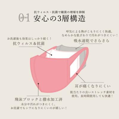 ふるさと納税 忠岡町 飛沫防止 マスク フルテクト  ピンク 2枚組(大人用・男女兼用) |  | 02