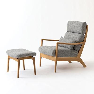 ふるさと納税 高山市 【飛騨の家具】飛騨産業パーソナルソファ&amp;オットマン CG037【複数個口で配送】