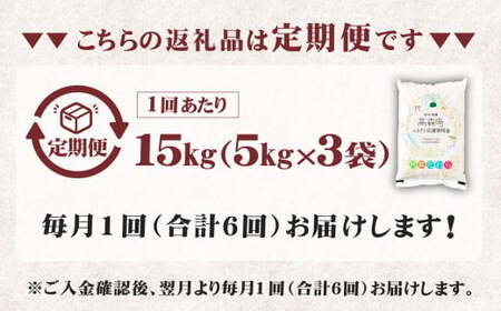 阿蘇だわら (無洗米) 15kg (5kg×3袋) 熊本県 高森町 オリジナル米 6ヶ月定期便 お米 米