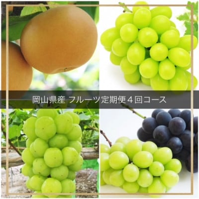 【発送月固定定期便】岡山県産 フルーツ定期便全4回【配送不可地域：離島・北海道・沖縄】【4052318】