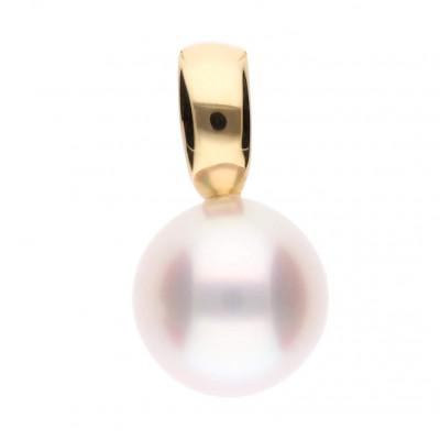 ふるさと納税 神戸市 【響】無調色 アコヤパール K18 イエローゴールド ペンダントトップ