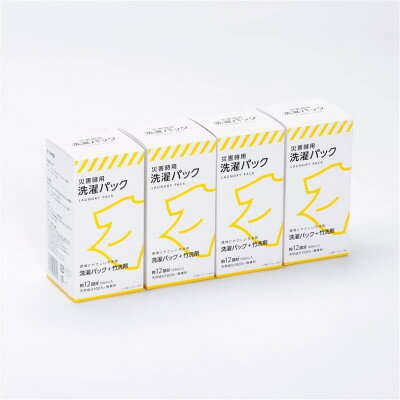 【ふるさと納税】災害時用洗濯パック4個セット【1669303】