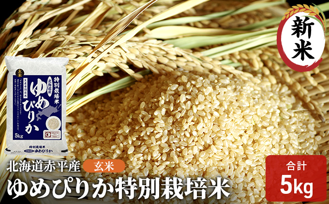 【先行予約2025年産米・11月上旬より順次出荷】玄米 北海道赤平産 ゆめぴりか 5kg 特別栽培米 米 北海道 お米 ふるさと納税 