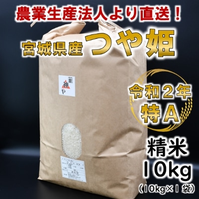 【令和2年産】つや姫「精米10kg」 宮城県村田町産