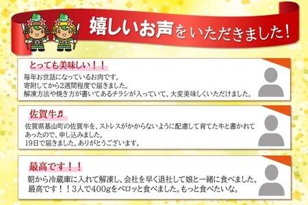 佐賀牛 サーロインステーキ 200g×2枚【佐賀牛 サーロインステーキ ステーキ肉 濃厚 サシ 美味しい 絶品 やわらか クリスマス パーティー イベント お祝い ブランド肉】 B-F030003