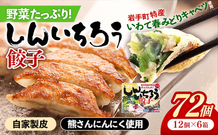 【キャベツの街】野菜たっぷり！しんいちろう餃子（12個入×6箱）【72個】お肉 おかず やまと豚 肉 焼き 中華 人気 餃子 ギョーザ ぎょうざ ギョウザ 豚肉 おつまみ 惣菜