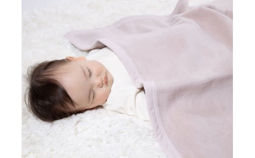 ベビー綿毛布 (毛羽部分) ベージュピンク 毛布の町泉大津産 ｜ ベビー毛布 ベビーブランケット 毛布 ブランケット おくるみ 綿毛布 赤ちゃん毛布 子供用毛布 あかちゃん ベビー キッズ N-MM100 [3456]