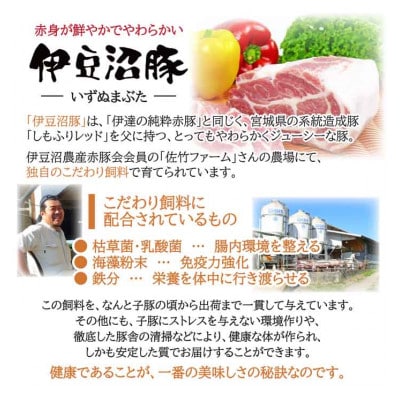 【伊豆沼豚】精肉 切り落とし 1.5kg (500g×3パック)【配送不可地域：離島】【1613988】