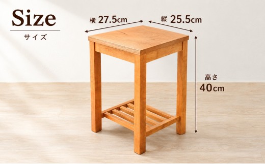 木製 天然木 スツール シンプルスツール ハンドメイド インテリア 手作り 職人技 家具 手作り 職人技 椅子 いす シンプル チェリー ブラックチェリー 神奈川県 厚木市 NIWA工房 NWW002