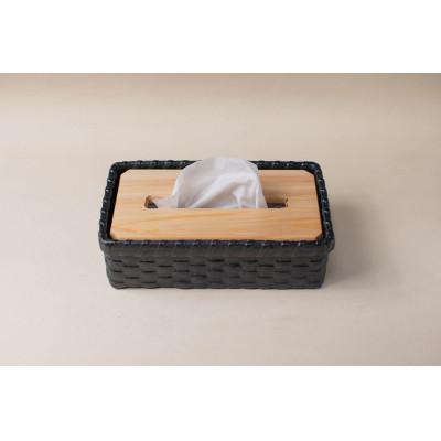 ふるさと納税 湖南市 ティッシュペーパー籠【濡羽】 |  | 01