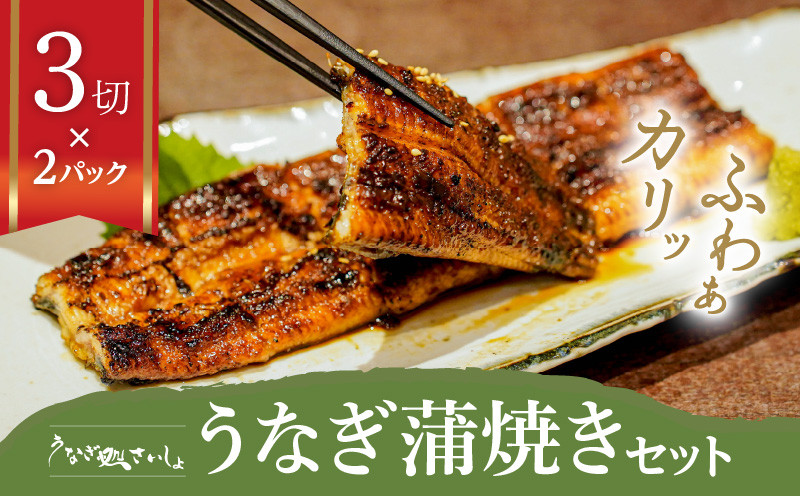 
                  「うなぎ処　さいしょ」うなぎの蒲焼セット 3切×2パック　K030-001
                