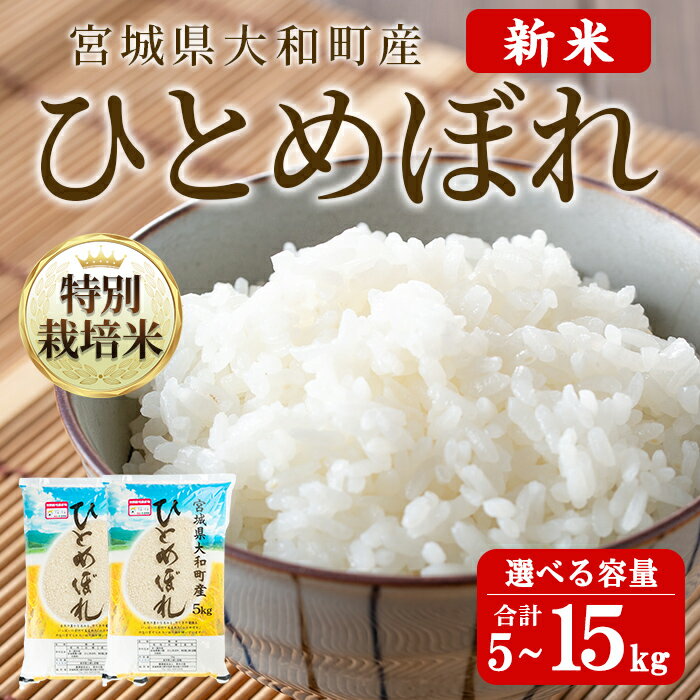 【ふるさと納税】【令和7年産 新米】 特別栽培米 ひとめぼれ 5kg〜15kg 選べる容量 お米 おこめ 米 コメ 白米 ご飯 ごはん おにぎり お弁当 5kg 10kg 15kg 【農事組合法人若木の里】ta530・ta531・ta532