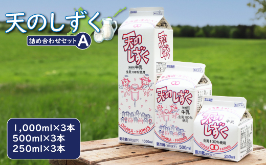 天のしずく　詰め合わせセットＡ(1000ml×3本・500ml×3本・250ml×3本,合計5.2L)【51001】