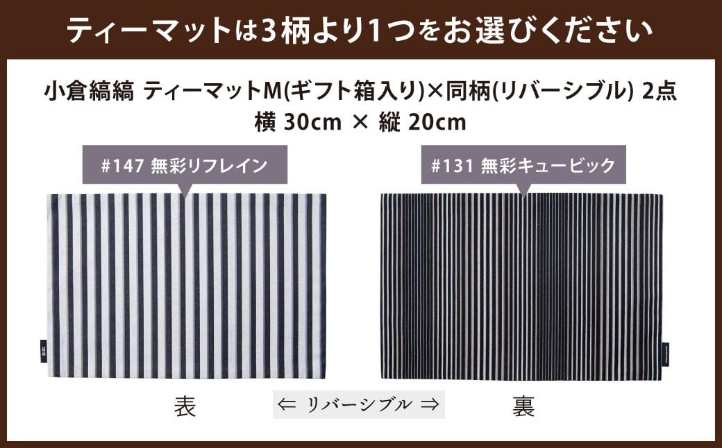 【選べるデザイン】「小倉 縞縞」テーブルリネン コーディネートセット