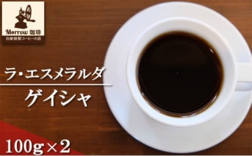 珈琲 世界最高峰の一つ ラ・エスメラルダ ゲイシャ 100g×2：豆