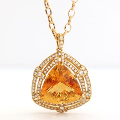 ふるさと納税 山梨市 K18シトリンペンダントトップ【CT17.13ct・D0.92ct 】G3498 |  | 01