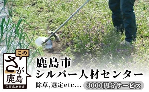 B-510 鹿島市シルバー人材センター 【3,000円分サービス】