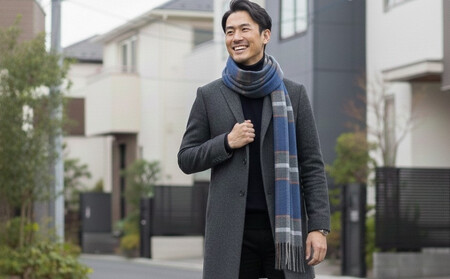 【神戸タータン】カシミヤストール