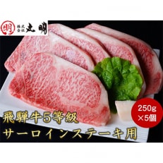 飛騨牛5等級　サーロインステーキ　約250g×5枚