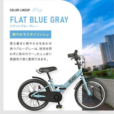 ふるさと納税 京都市 完成品でお届け! 折りたたみ 自転車 キッズ フォールディング【フラットブルーグレー(FBG)】 |  | 01